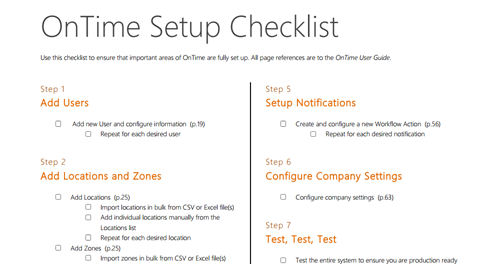 Courier dispatch software setup checklist